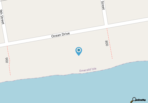 Captain's Quarters West, Oceanfront Duplex in Emerald Isle, NC! map location