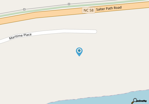 The Lighthouse, Oceanfront house, in Pine Knoll Shores, NC! map location