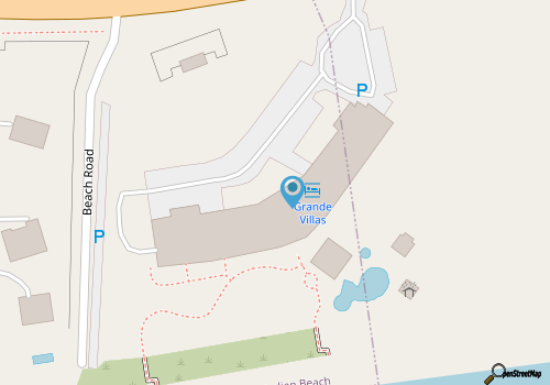 Oceanfront (Grande Villas) 4 bedroom 4 bath Luxury 60 + ft of balcony map location