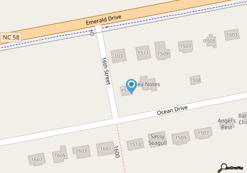 Tip'Sea Turtle, Almost Oceanfront House in Emerald Isle, NC! map location