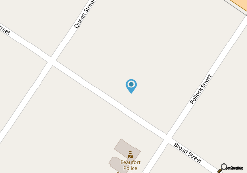 Broad Street Bungalow | Dog-friendly house with porch in downtown Beaufort map location