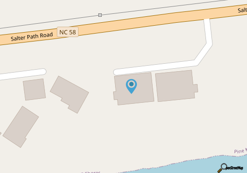 Coral Shores #4-Ocean Front Condo in Pine Knoll Shores, NC map location