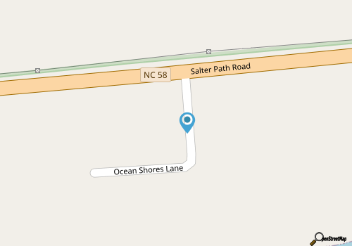 Shore Beats Workin', Almost Oceanfront House in Pine Knoll Shores, NC! map location
